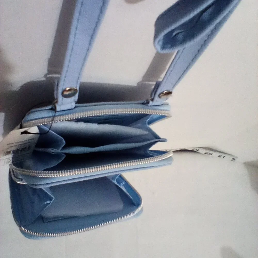 TIME AND TRUE‎ CROSS BODY PURSE LIGHT BLUE